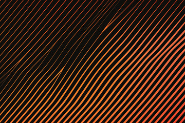 Abstract wavy lines in vibrant orange and black gradient, creating a dynamic visual effect