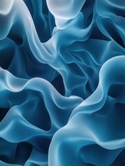 Abstract blue flowing wave background with gradient smooth and curvy shapes