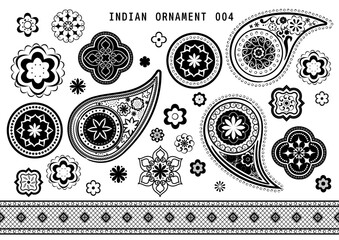 アジアンエスニック ペイズリー柄 1C