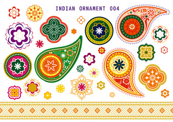 アジアンエスニック ペイズリー柄 4C