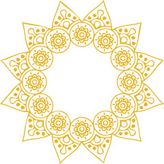 Beautiful flower art and mandala vector design