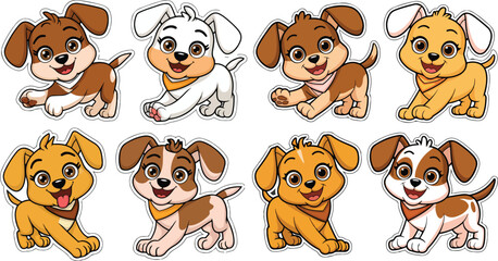Obraz premium cartoon-style sticker dog vector design 