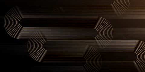 Black and Gold abstract background vector illustration design. Abstract background with gradation and gold line. Template for presentation, web, banner, photo, award, atc.