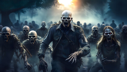 Fototapeta premium ゾンビの集団