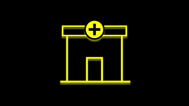 Yellow pharmacy store icon