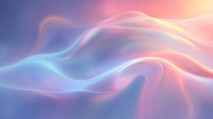 Fototapeta premium Abstract Dreamy Ethereal Pastel Glow Flowing Lines Curves Impressionism Background