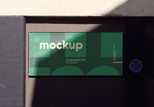 Mockup Of Horizontal Customized Poster