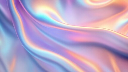 Fototapeta premium Abstract Iridescent Holographic Background with Pastel Colors and Fluid Texture