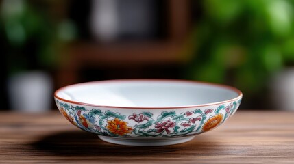 Beautifully Painted Chinese Porcelain Plate with Floral Design