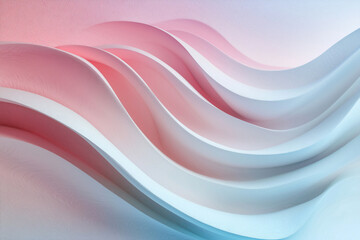 Obraz premium Abstract flowing waves in soft pastel colors, creating a serene atmosphere for design backgrounds