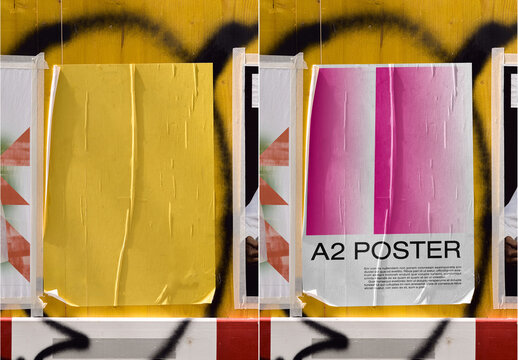 Mockup Of Vertical A2 Customizable Poster