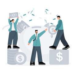 Team Collaborating on Financial Planning with Technology and Data Visualization