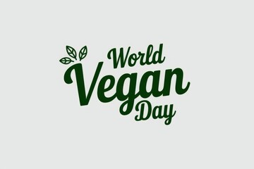 Fototapeta premium World Vegan Day Decorative Leaf Design