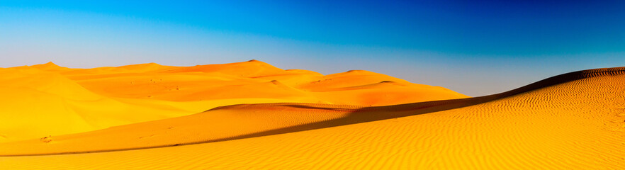 Panoramic view of Liwa Desert in Abu Dhabi
