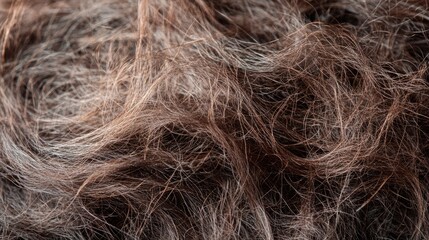 Obraz premium Abstract depiction of tangled, damaged hair with uneven textures.
