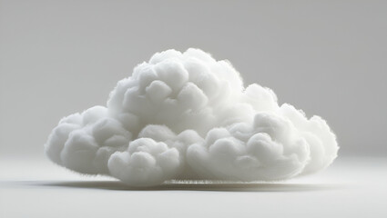 Title: A Solitary Puffy and Luminous White Cloud

