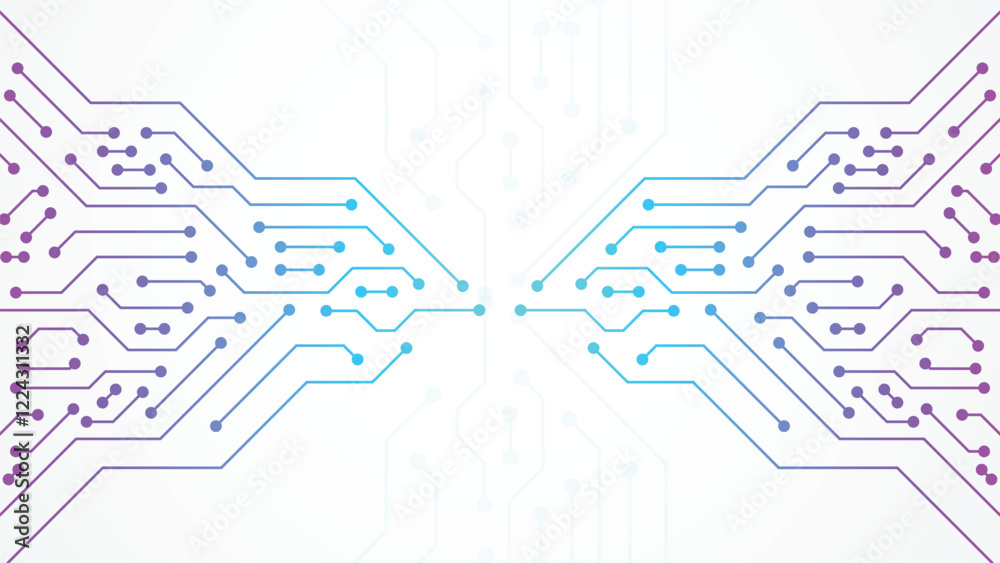 Poster computer circuit board. networking technology circuit board abstract lines communication. circuit bo