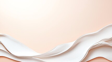 Elegant abstract background with smooth, flowing curves in soft peach tones, offering a serene and minimalist aesthetic.