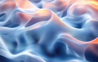 Obraz premium Dynamic Flowing Abstract Curved Lines Background 3D Rendering