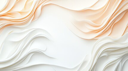 Fototapeta premium Abstract soft waves in pastel shades create a serene and elegant background with flowing lines and smooth curves.