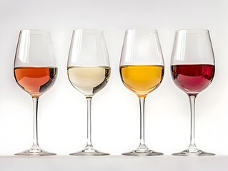 Photo of Different Types of Wine in Elegant Glasses