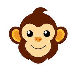 Fototapeta premium Cute Monkey Mask Illustration