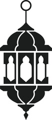 Elegant Islamic Lantern Silhouette Vector for Ramadan and Cultural Designs