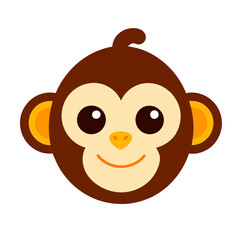 Cute Monkey Mask Illustration