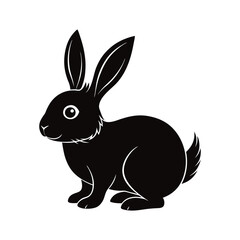 Fototapeta premium silhouette vector illustration of a bunny