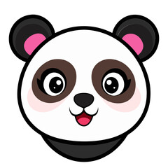 Fototapeta premium Cute Panda Mask Illustration