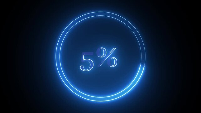 loading icon animation 10 % circle. 10% percent circle round donut chart infographic. Infographic Element with Alpha Channel 4k video