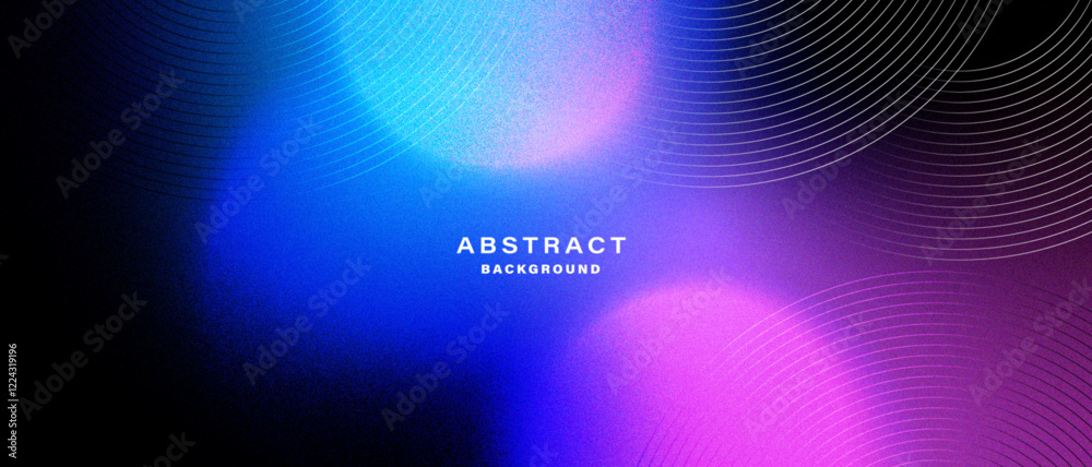 Poster Gradient abstract background with circular line patterns. Vector illustration.