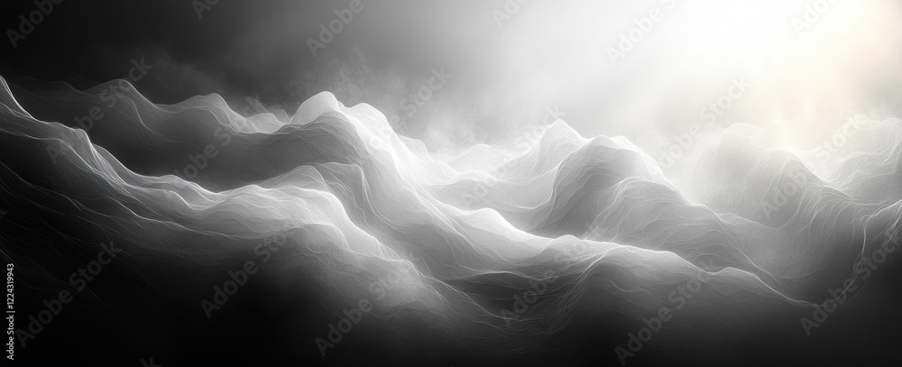 Poster gray abstract gradient background with monochrome noise texture for banners headers and wallpaper de