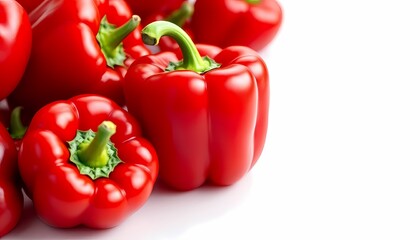 Fresh Red Bell Peppers Juicy Vegetables Healthy Produce