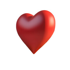 red heart isolated on white