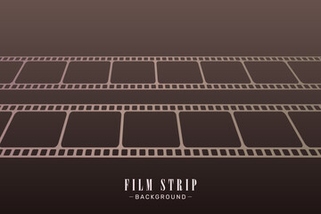 Film strip perspective background. Cinema film reel vector design