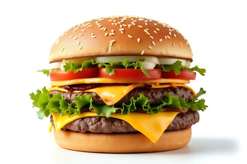 Delicious Hamburger with white Background
