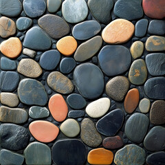 Smooth River Rocks Stone Texture Background