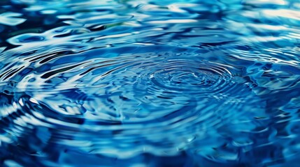 Abstract blue water ripples, creating a calming and serene background. AI generative. .