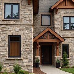 Modern Stone House Exterior: Luxurious Home Design and Architecture