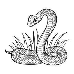 snake in the shape of a snake coloring page 