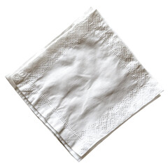 White napkin On transparent background