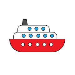 大型フェリーのイラスト