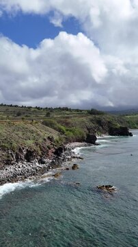 Honolua bay on a nice sunny day for snorkeling and surfing
