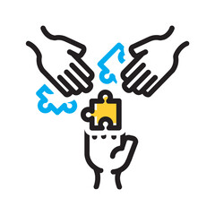 Obraz premium Vector multi color icon for Inclusion