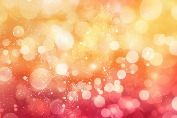 Obraz premium Vibrant abstract background featuring colorful bokeh lights in warm hues, ideal for festive designs
