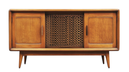 Vintage wooden cabinet with intricate design, perfect for stylish living room storage solutions