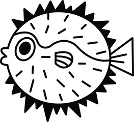 A cartoon fish with a big smile on its face