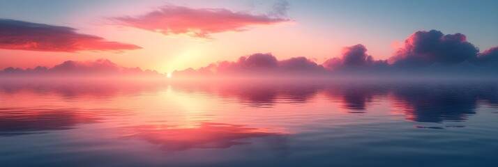 Obraz premium A minimalist gradient blending light mauve into soft lavender.