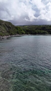 Honolua bay on a nice sunny day for snorkeling and surfing